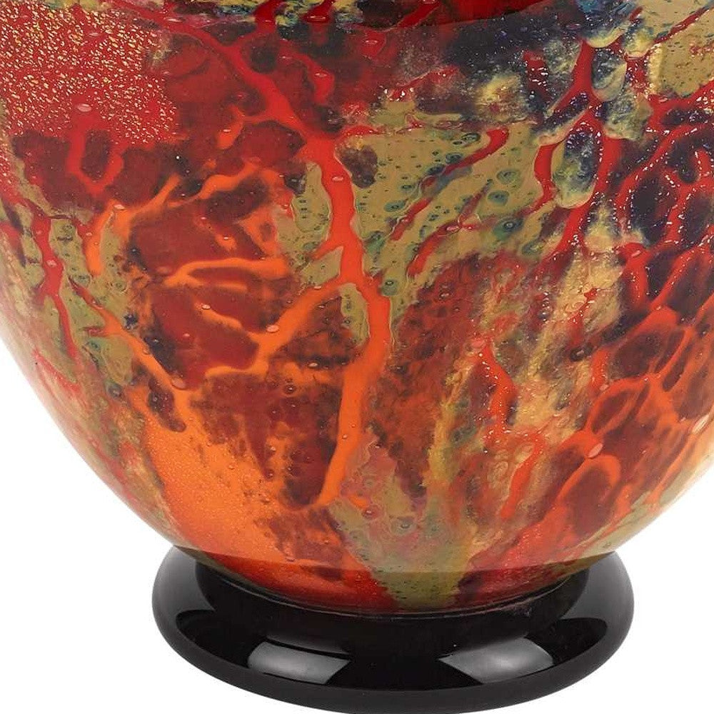 11 Mouth Blown Art Glass Centerpiece Or Punch Bowl