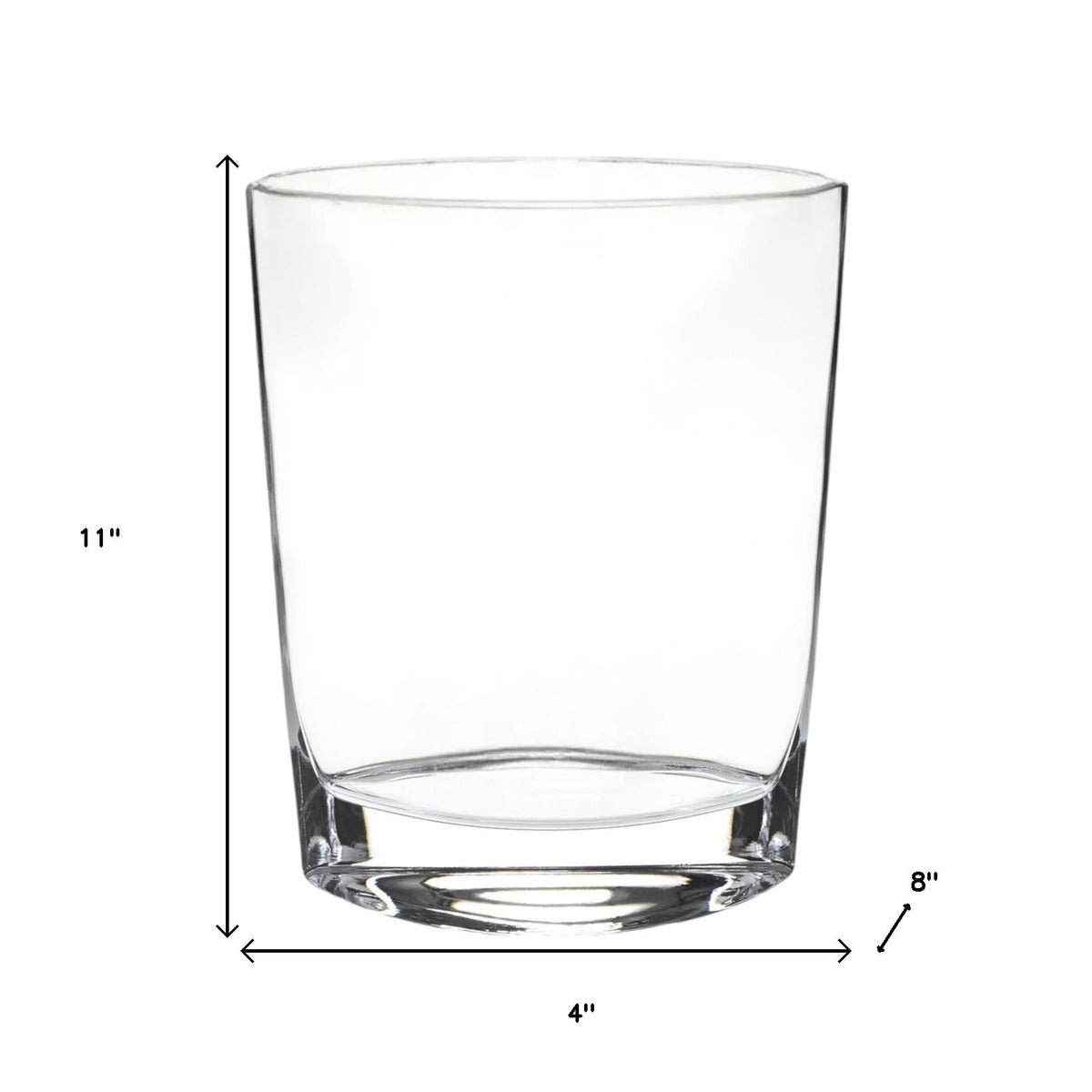 11" Clear Bud Lead Free Crystal Table Vase