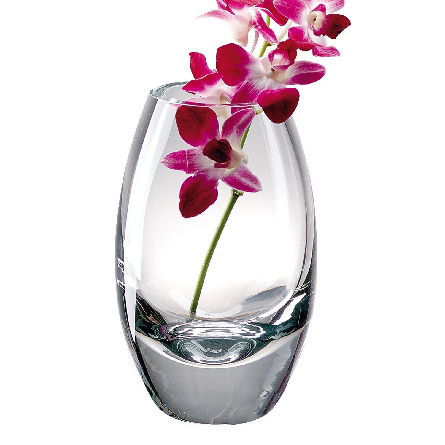 7" Clear Lead Free Crystal Oval Table Vase