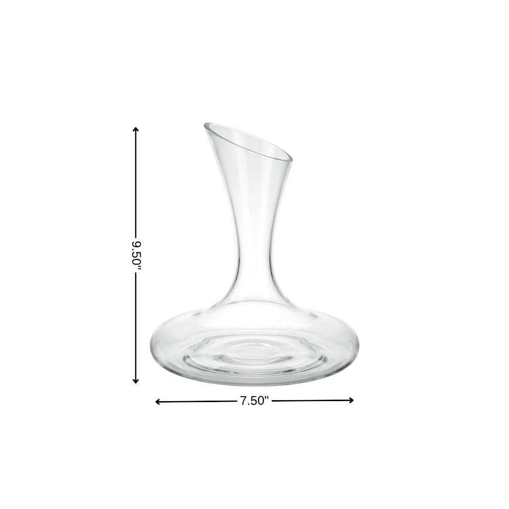 Clear Crystal Glass Convex Curve Shape Stemless Carafe