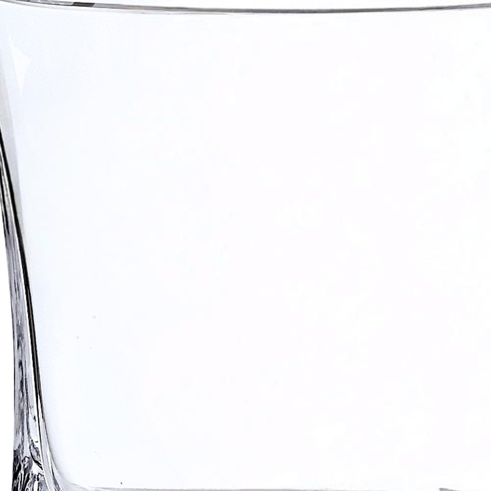 7" Clear Oval Crystal Glass Table Vase