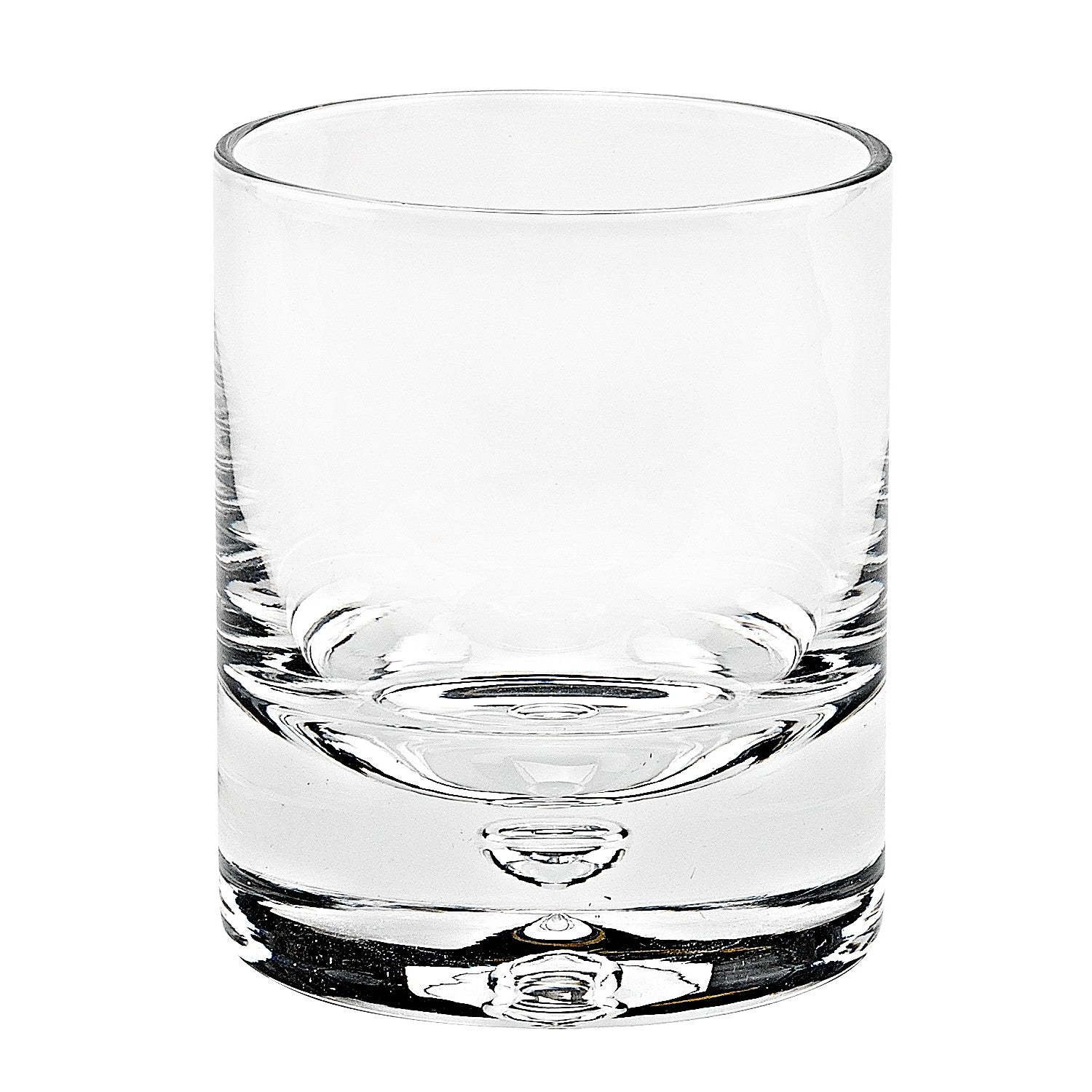 Set of Four Clear Mouth Blown Crystal Old Fashion Glasses