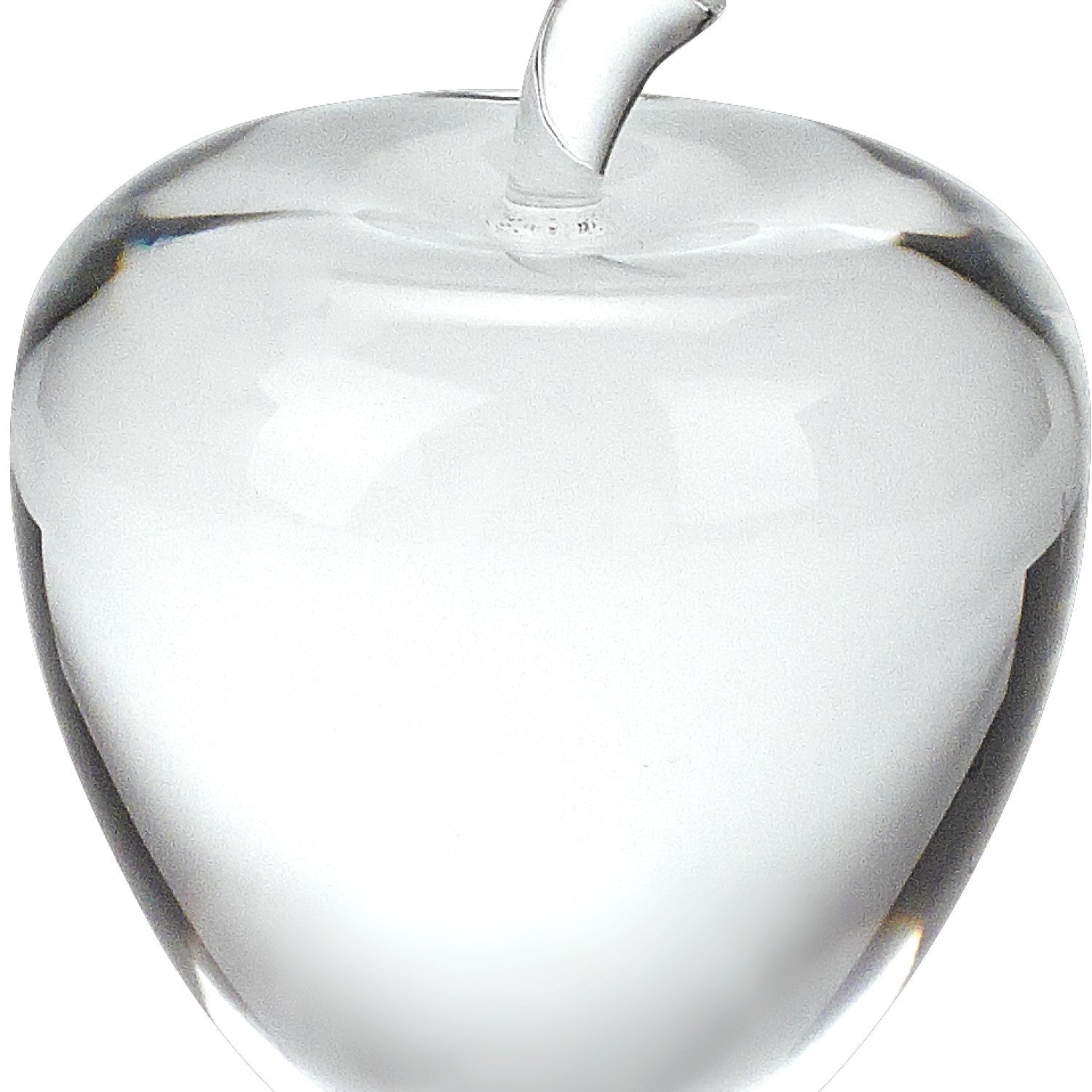 4" Clear Crystal Apple Paperweight Tabletop Sculpture