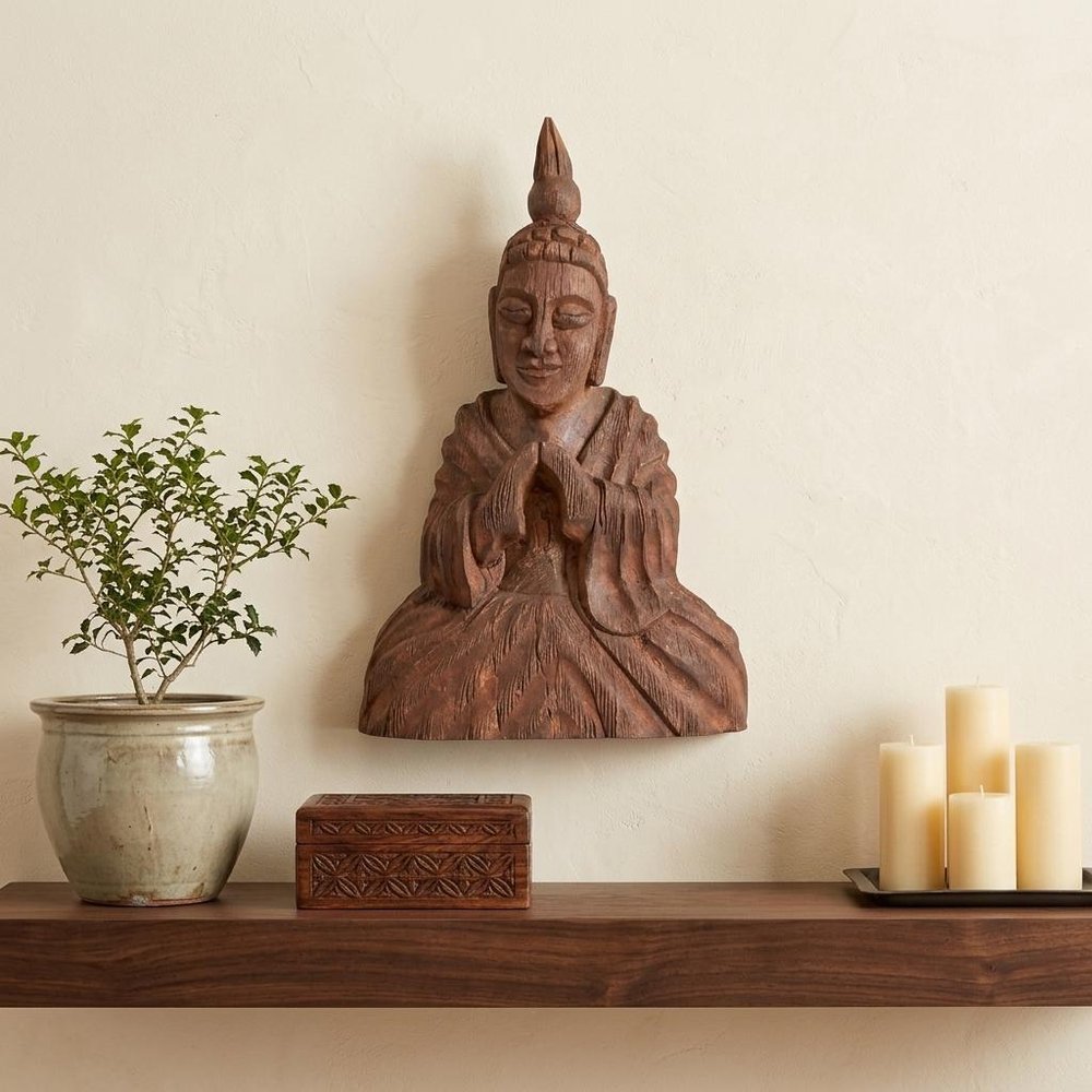 13" X 4" Brown Wood Wall Decor