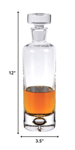 Clear Crystal Glass Round Bowl Stemless Decanter