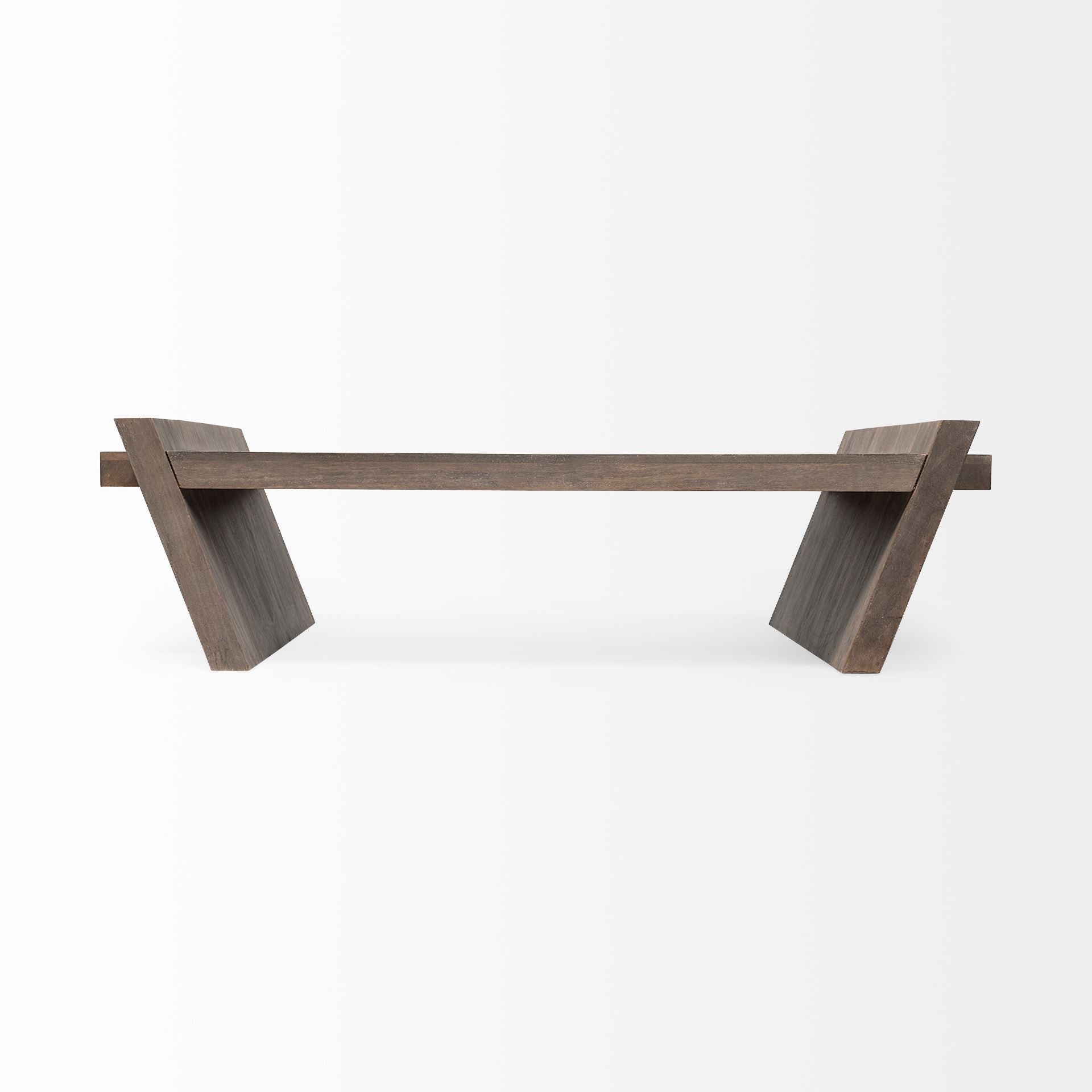 59" Brown Wood Coffee Table