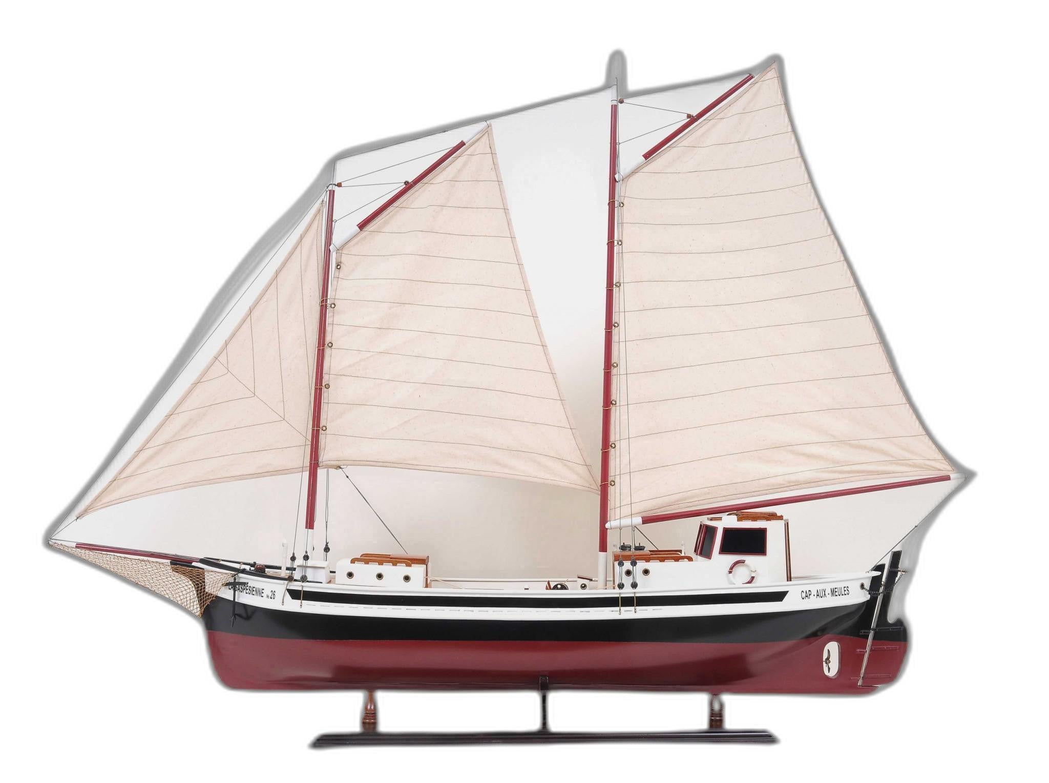 Sailboat Model With Solid Wood Base