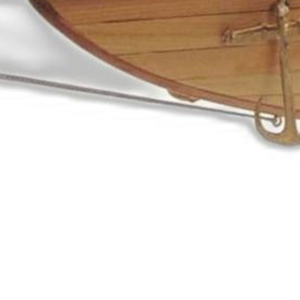 24" Brown Solid Wood Hand Painted Model Boat
