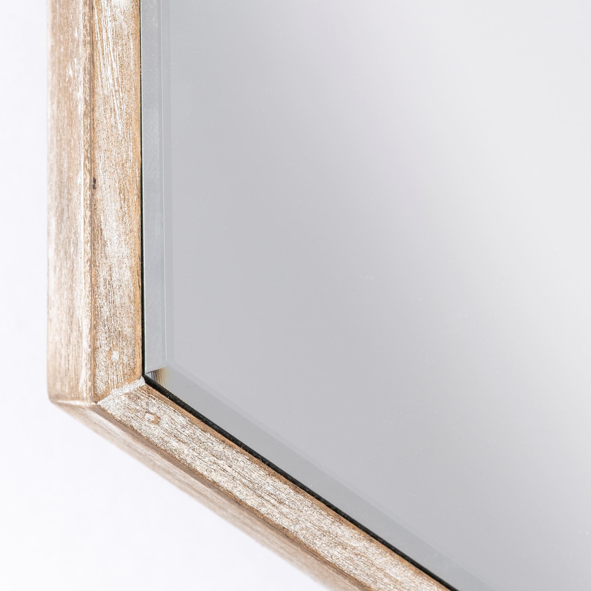 12" Natural Novelty Wood Framed Accent Mirror