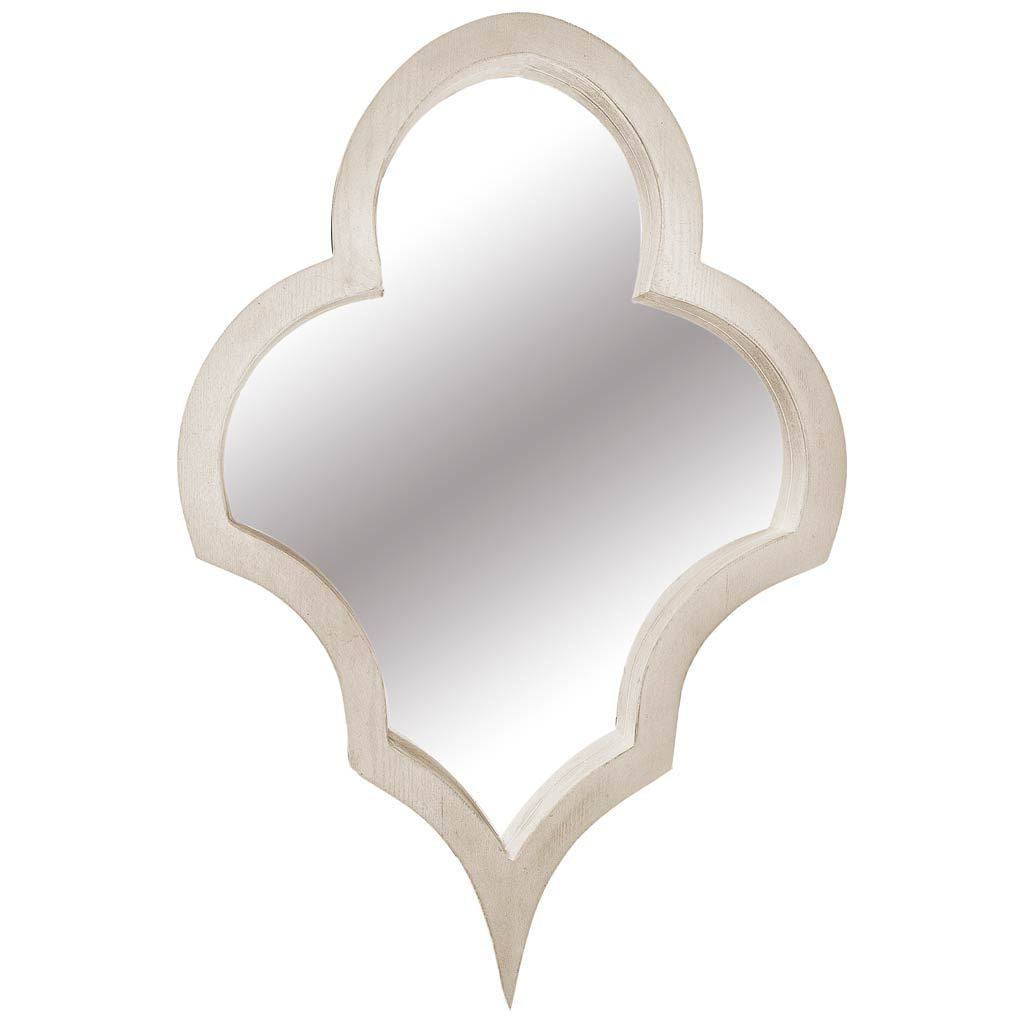 34" Natural Novelty Wood Framed Accent Mirror