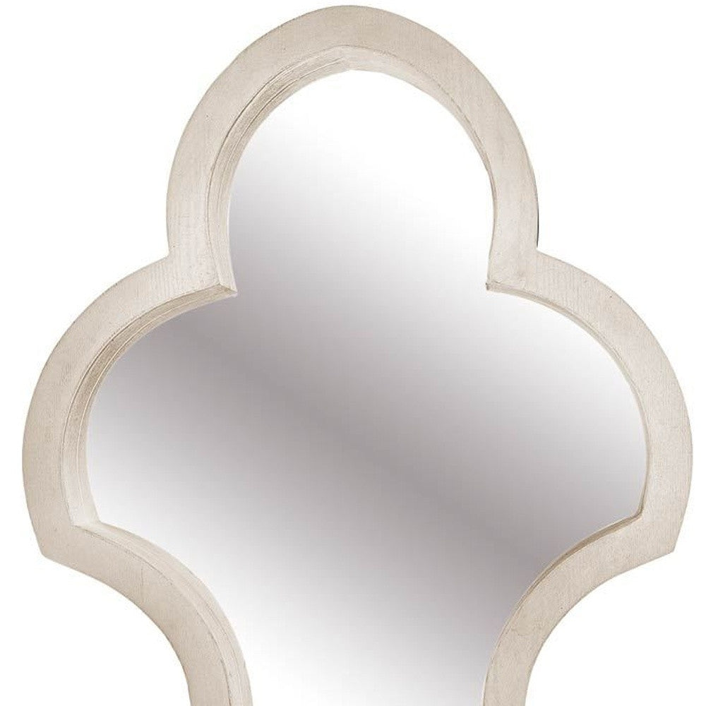34" Natural Novelty Wood Framed Accent Mirror