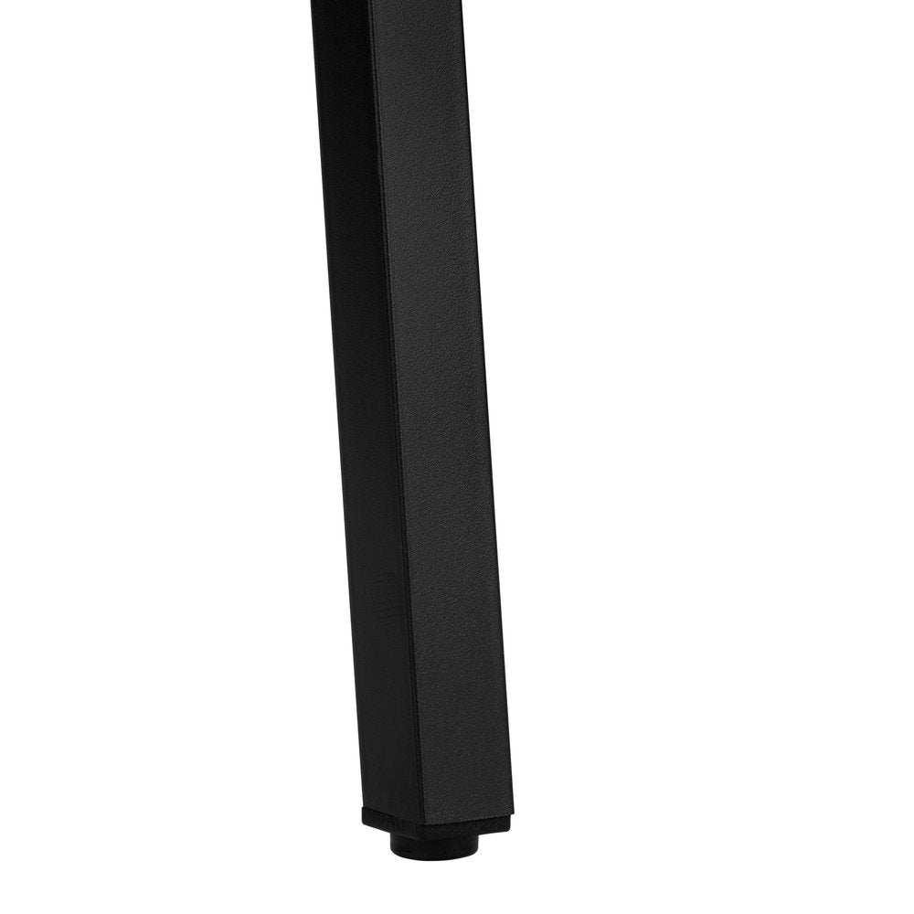 23" Rectangular Espresso Accent Table With Black Metal Legs