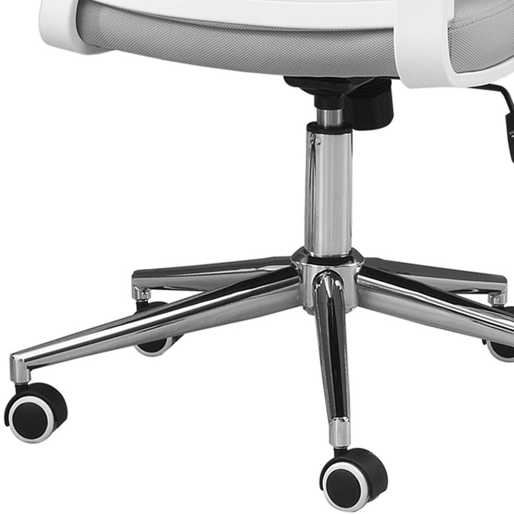 Gray Fabric Seat Swivel Adjustable Executive Chair Fabric Back Plastic Frame