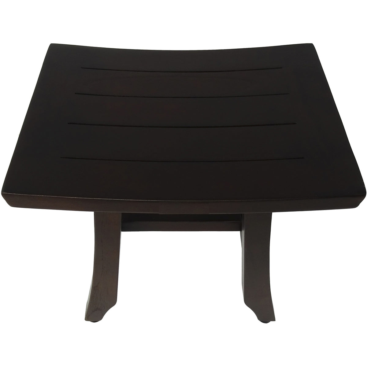 14" Brown Teak Shower Bench