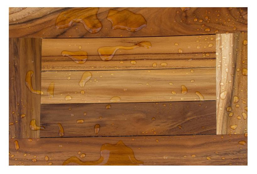14" Natural Teak Curvilinear Shower Bench
