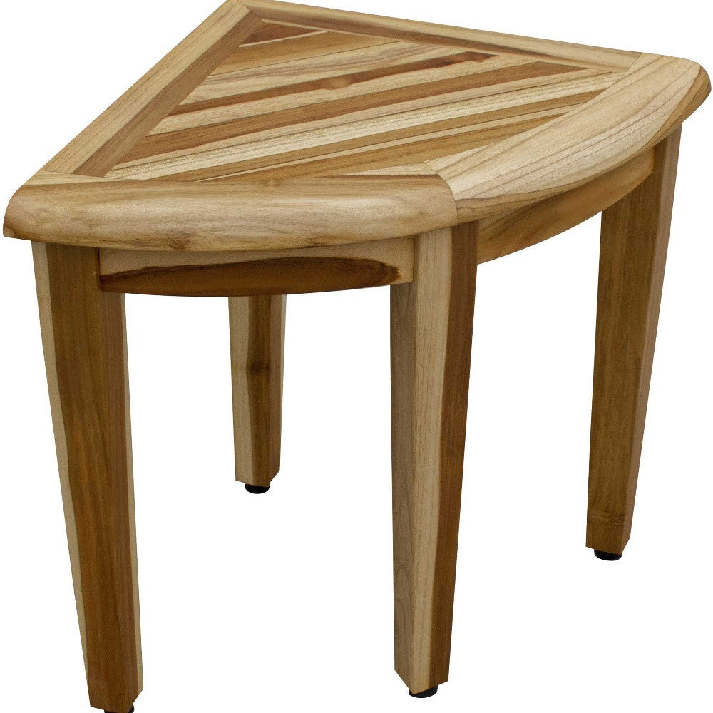 23" Natural Teak Corner Shower Bench