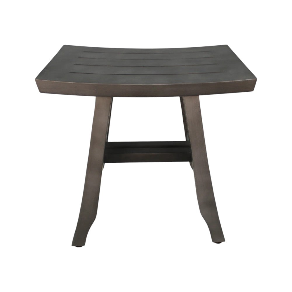 18" Antiqued Gray Teak Rectangular Shower Bench