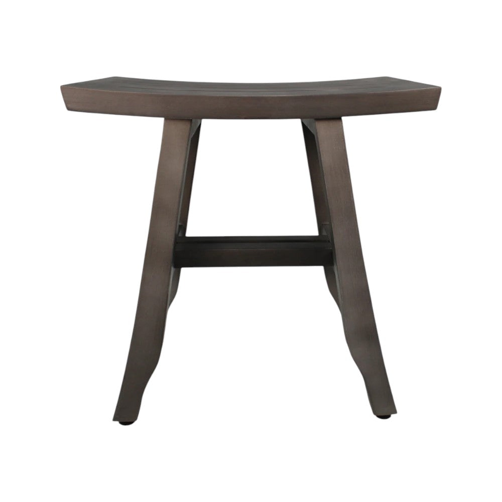 18" Antiqued Gray Teak Rectangular Shower Bench