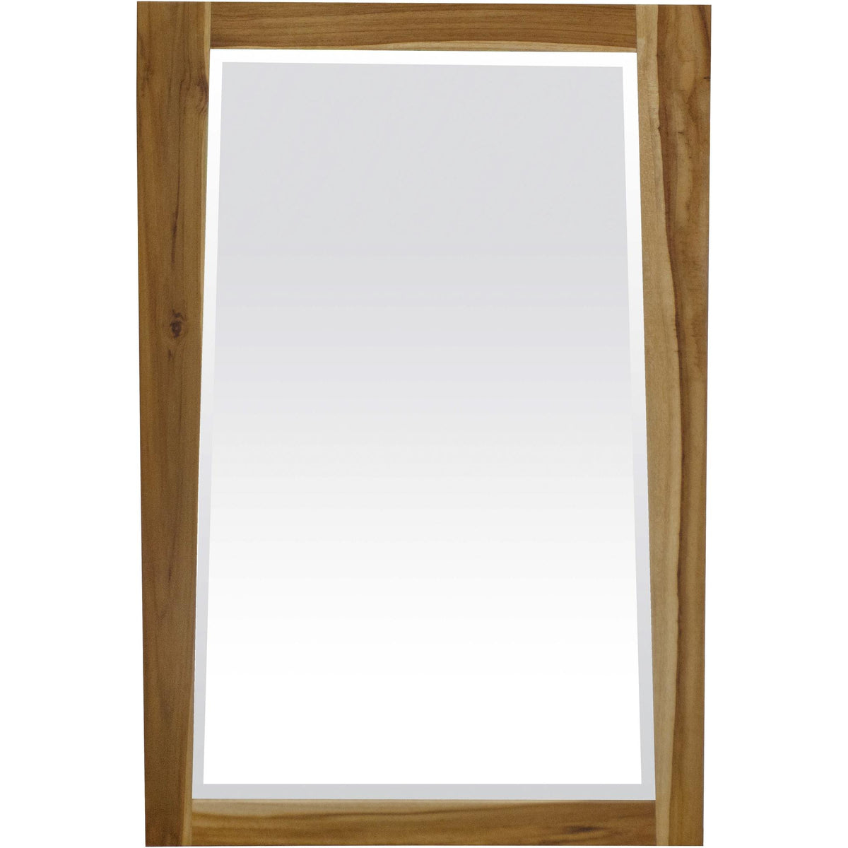 35" Brown Wood Accent Mirror