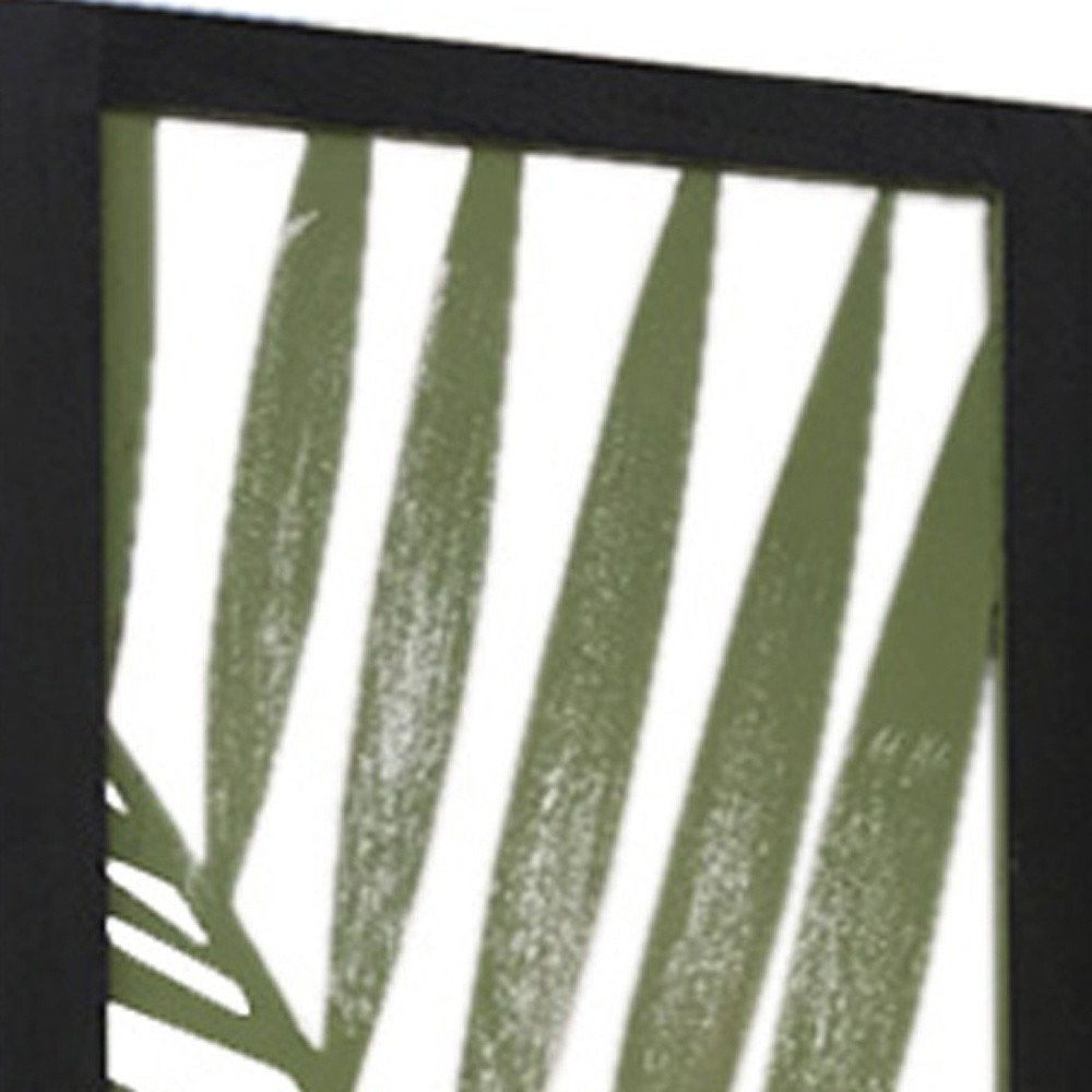 67" Green Solid Wood Panel Screen Room Divider