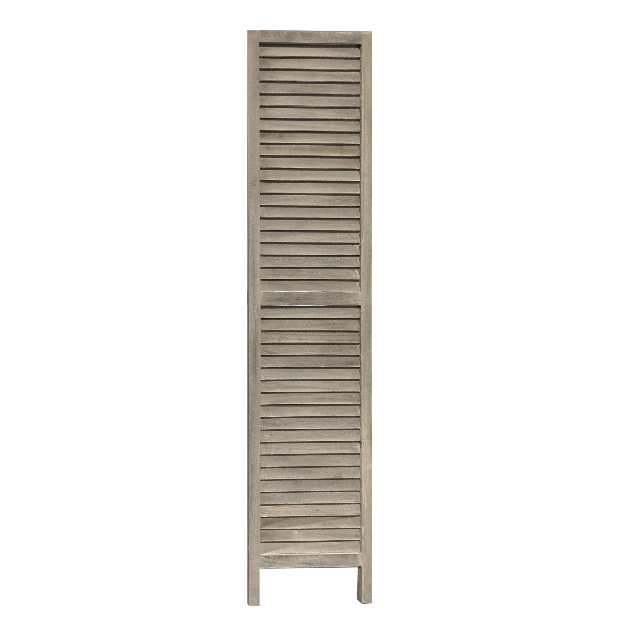 67" Gray Folding Three Panel Screen Room Divider
