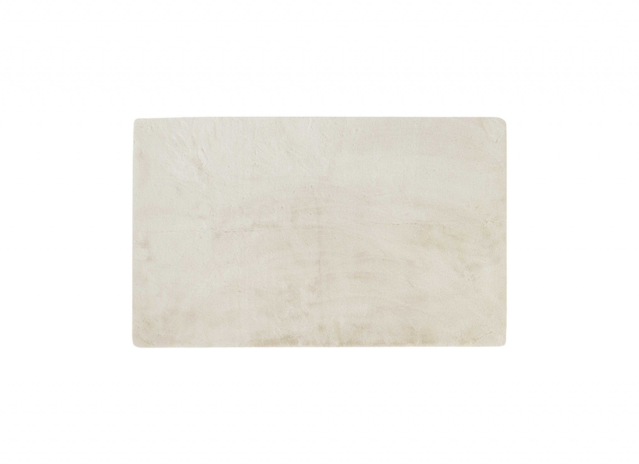 3' X 5' Faux Fur Hand Knotted Area Rug