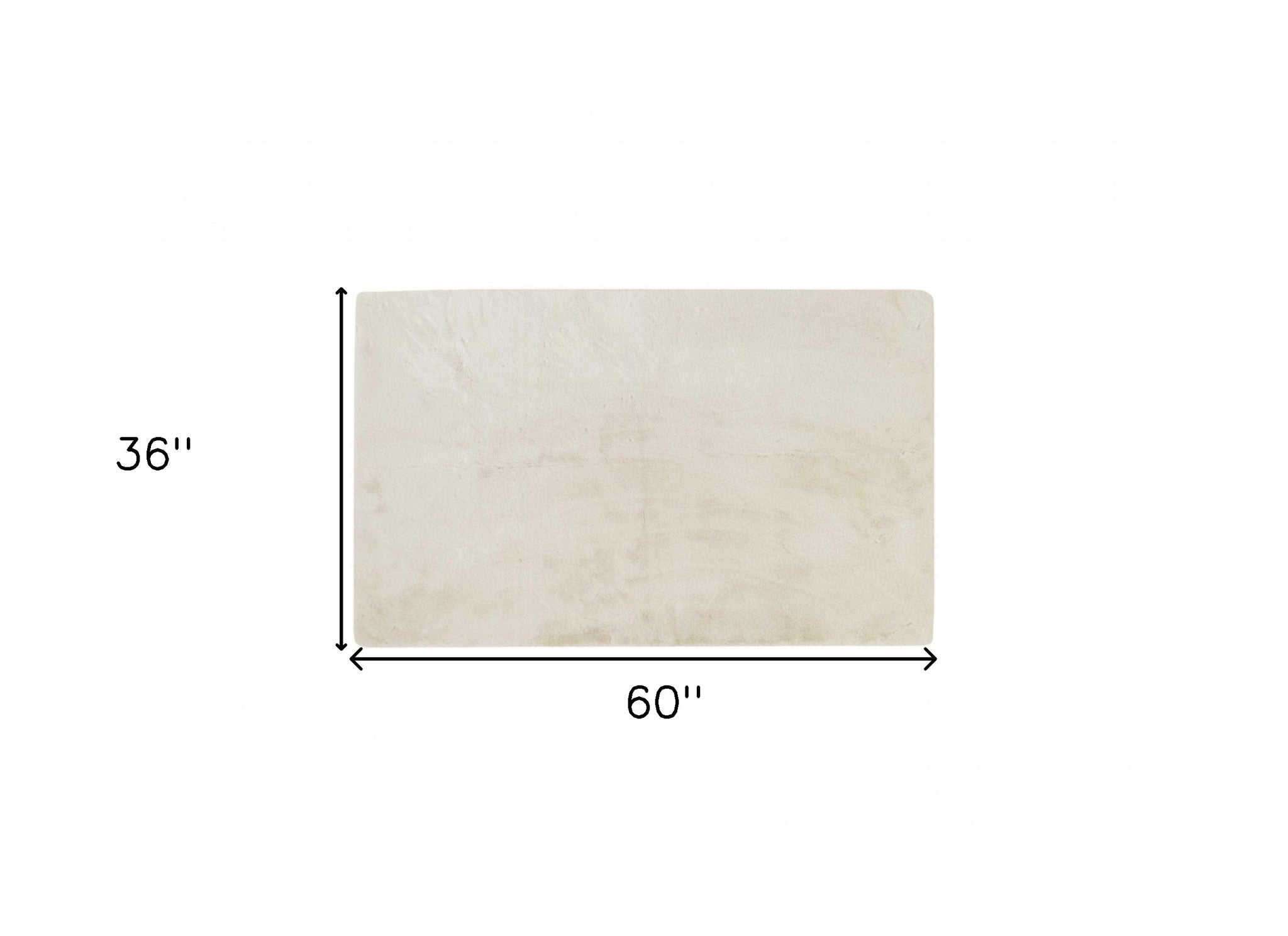 3' X 5' Faux Fur Hand Knotted Area Rug