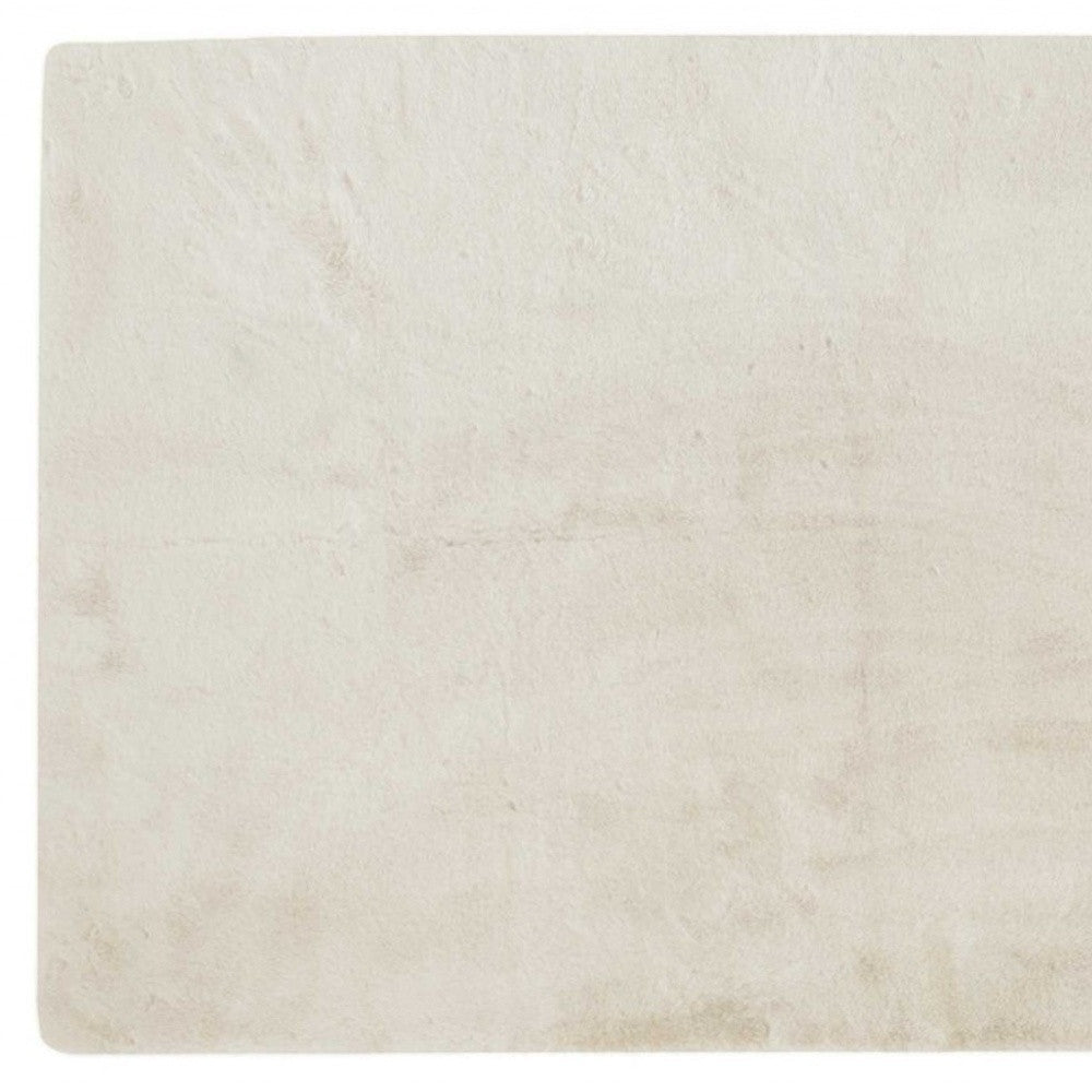 3' X 5' Faux Fur Hand Knotted Area Rug