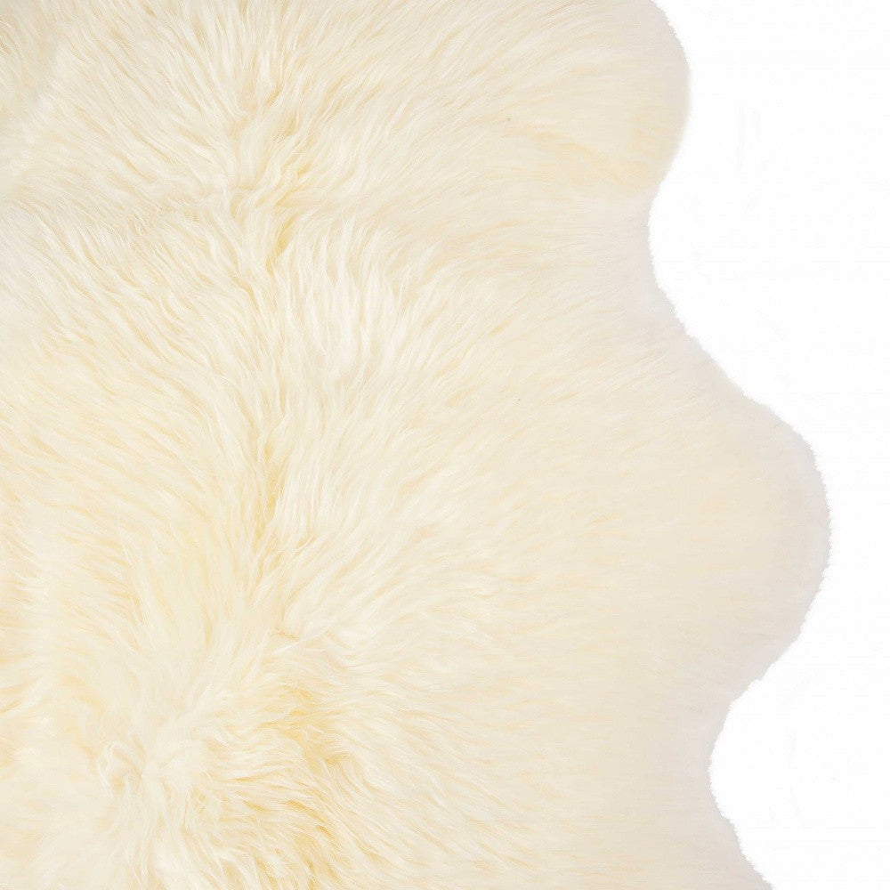 2' X 3' Ivory Shag Area Rug