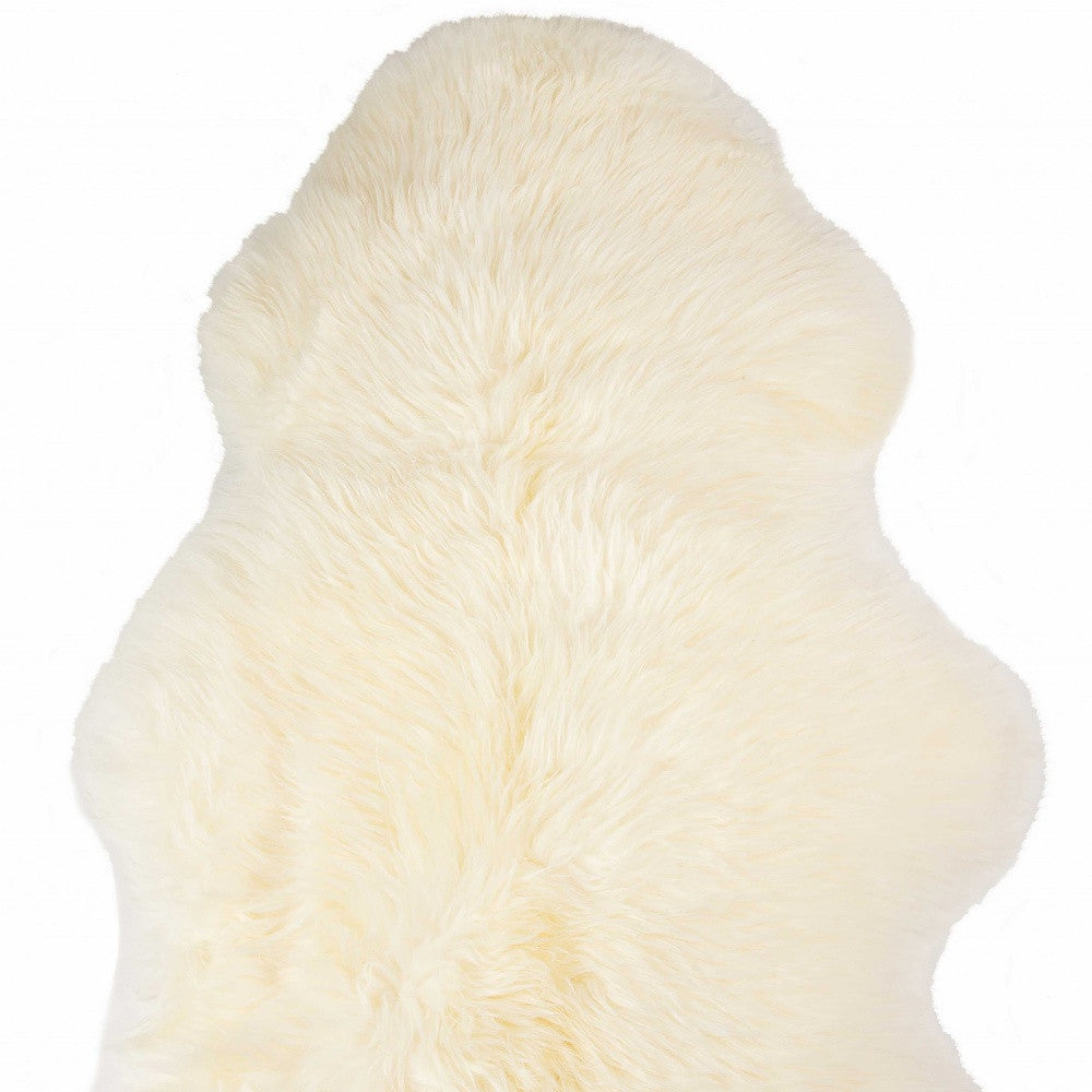 2' X 3' Ivory Shag Area Rug