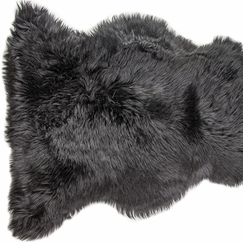 2' X 3' Black Shag Area Rug