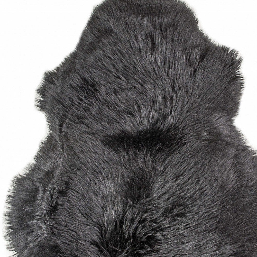 2' X 3' Black Shag Area Rug