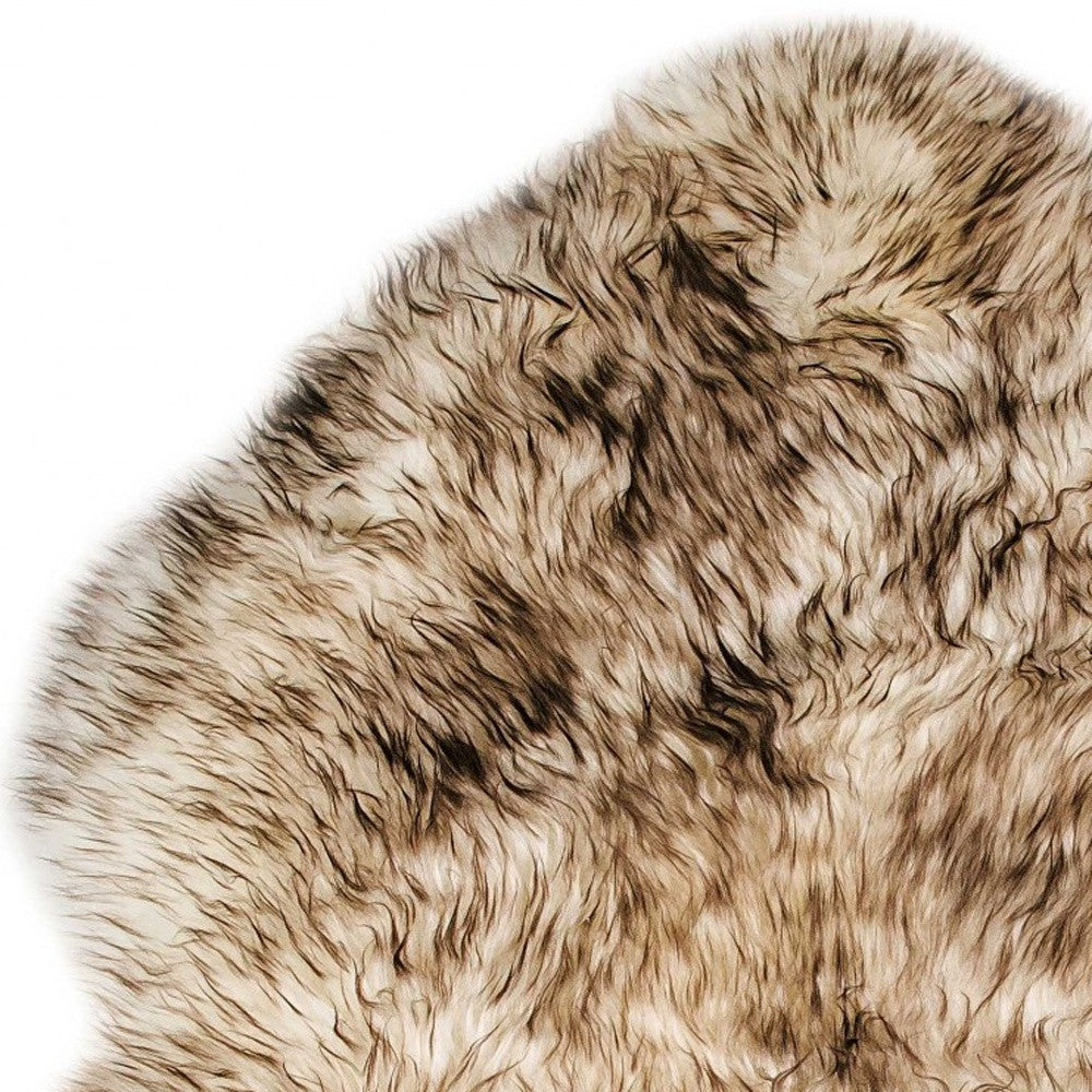 2' X 3' Cream Shag Area Rug