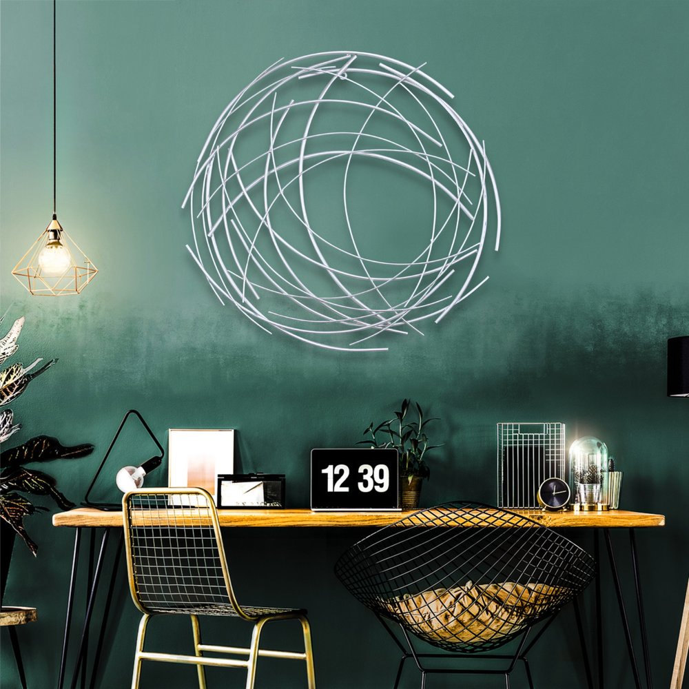 26" X 26" Silver Metal Circle