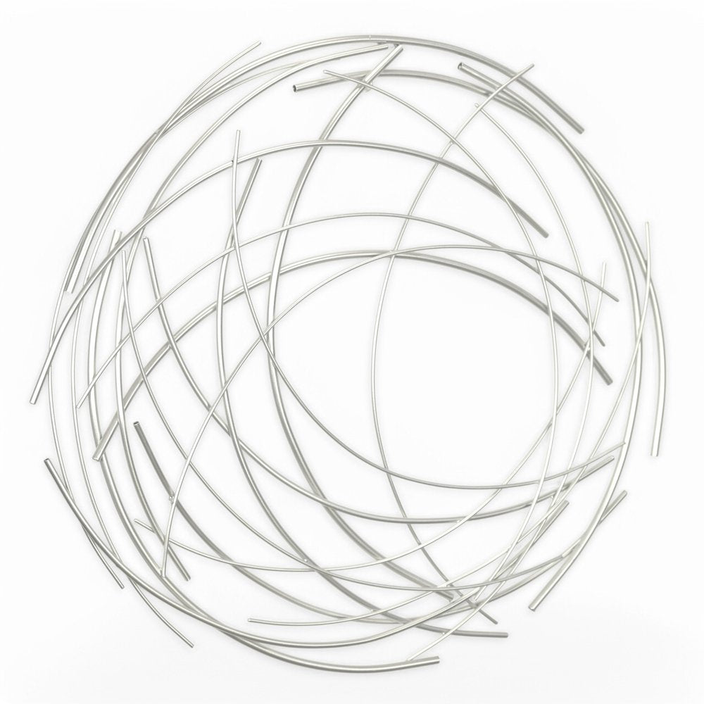 26" X 26" Silver Metal Circle