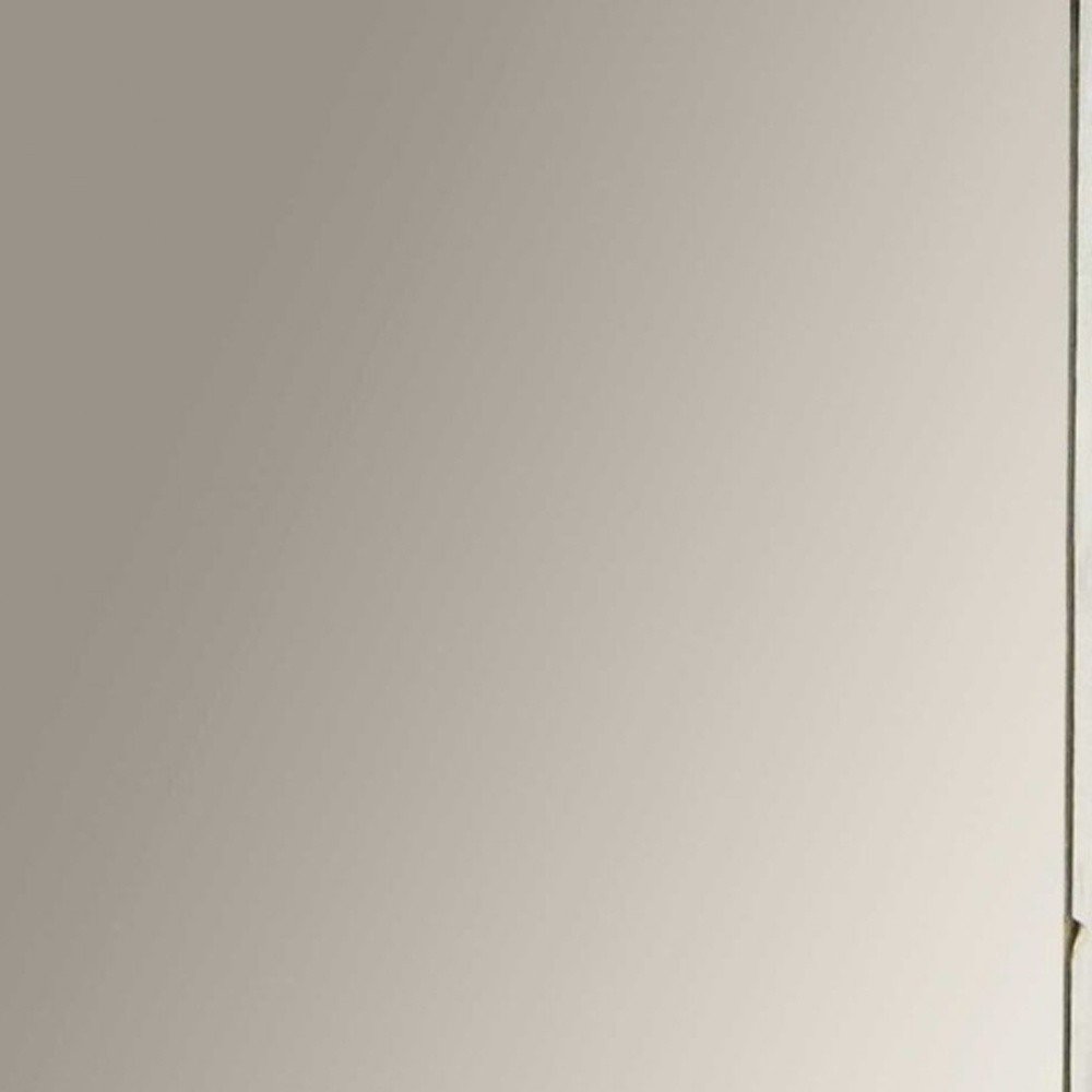 27" Natural And White Solid Wood Framed Accent Mirror