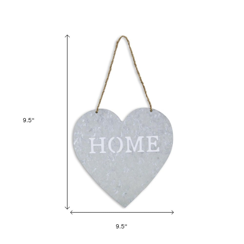 Home Gray Galvanized Cut Out Metal Wall Decor