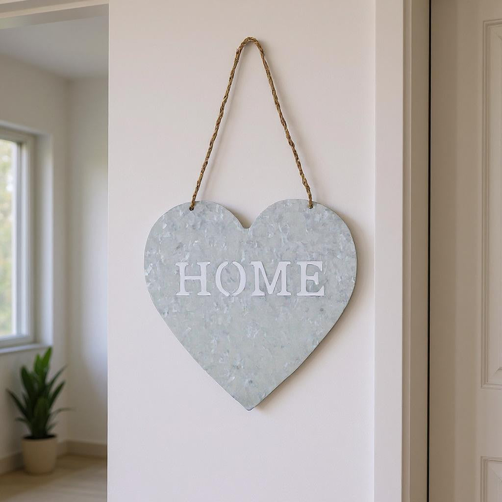 Home Gray Galvanized Cut Out Metal Wall Decor
