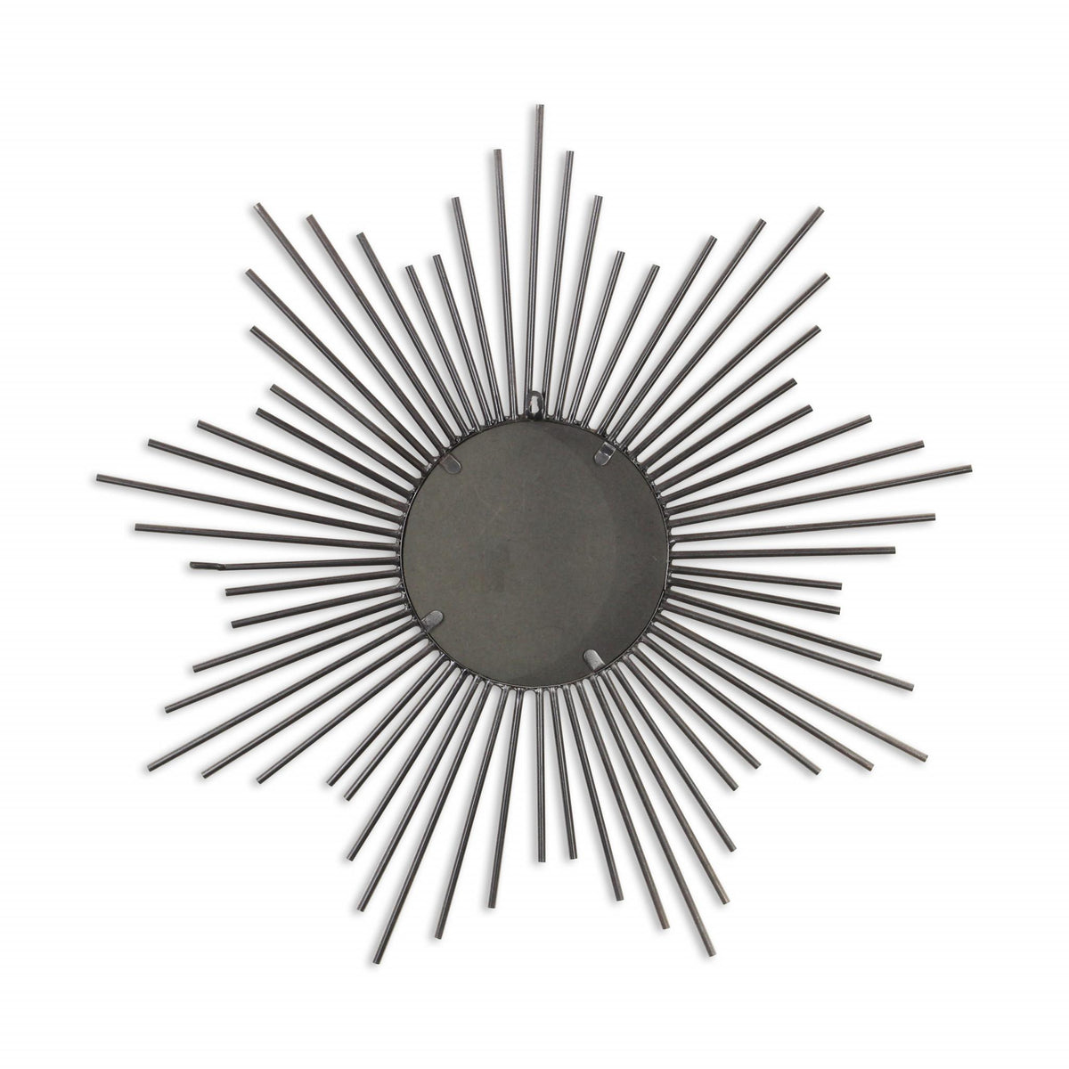 32" Silver Metal Sunburst Framed Accent Mirror