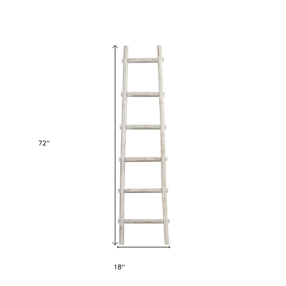 72" X 18"X 2" Brown Decorative Ladder Shelve