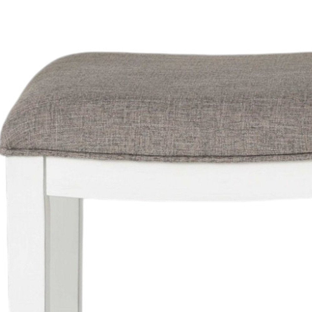 49" Three Piece White Wood Rectangular Bar Table With Two Stools