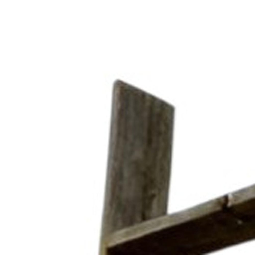 60" Gray Rustic Five Step Wood Ladder Shelf