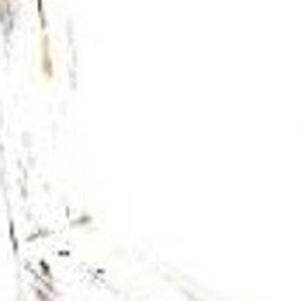 48" White Distressed Solid Wood Four Step Ladder Shelf