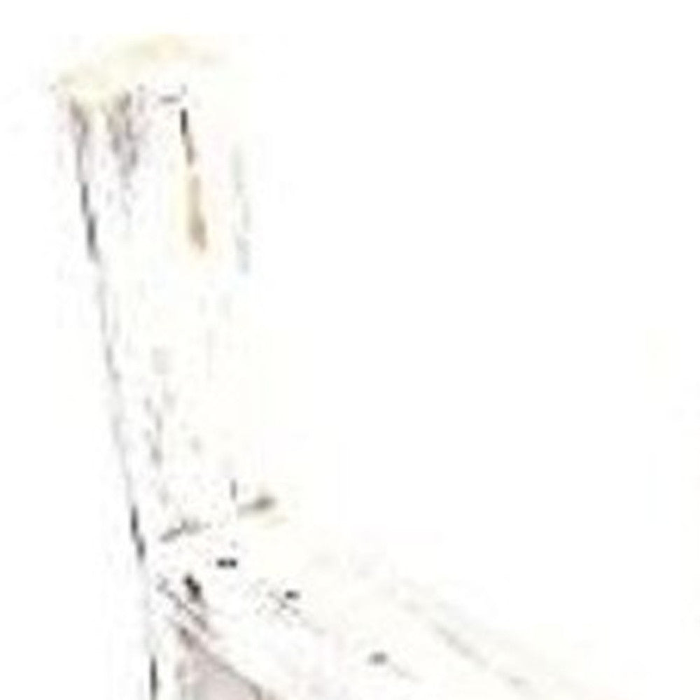 48" White Distressed Solid Wood Four Step Ladder Shelf