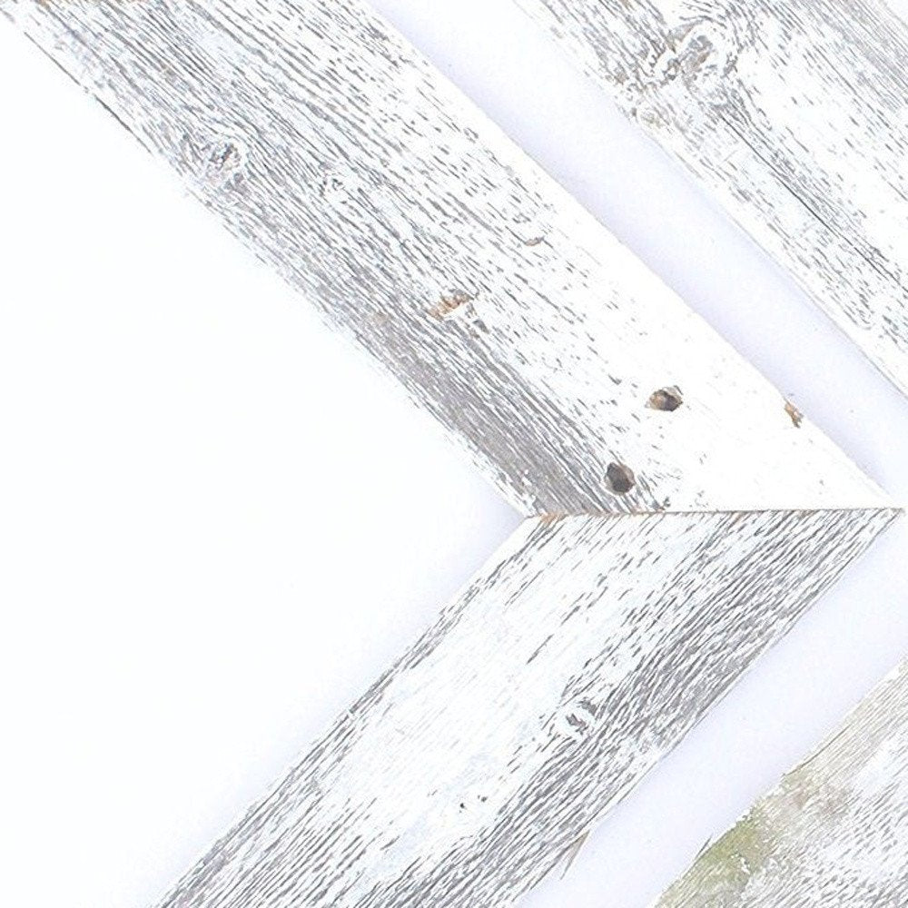 Set of Three Gray Distressed Wood Hanging Arrow Dimensional Sculptures
