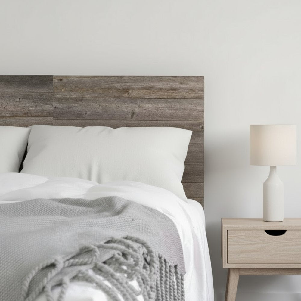 Set of Six 3" x 12" Gray And Brown Wood Planks Wall Decor