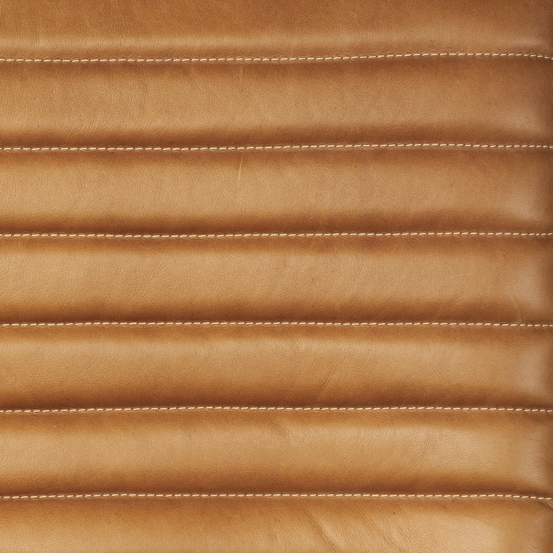 37" Tan and Black Faux Leather Tufted Lounge Chair