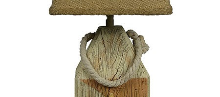 Seaside Accent Lamp With Rope And Starfish