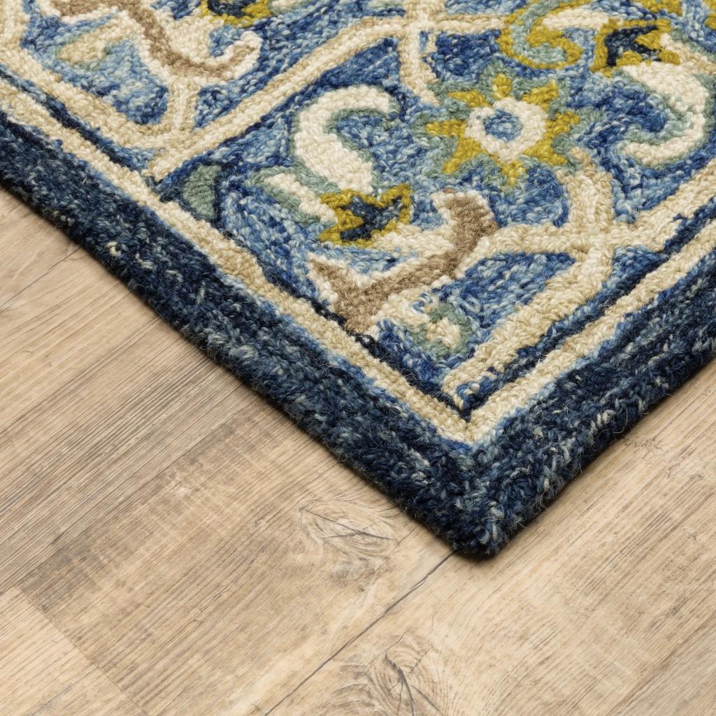 4' X 6' Navy And Blue Bohemian Area Rug