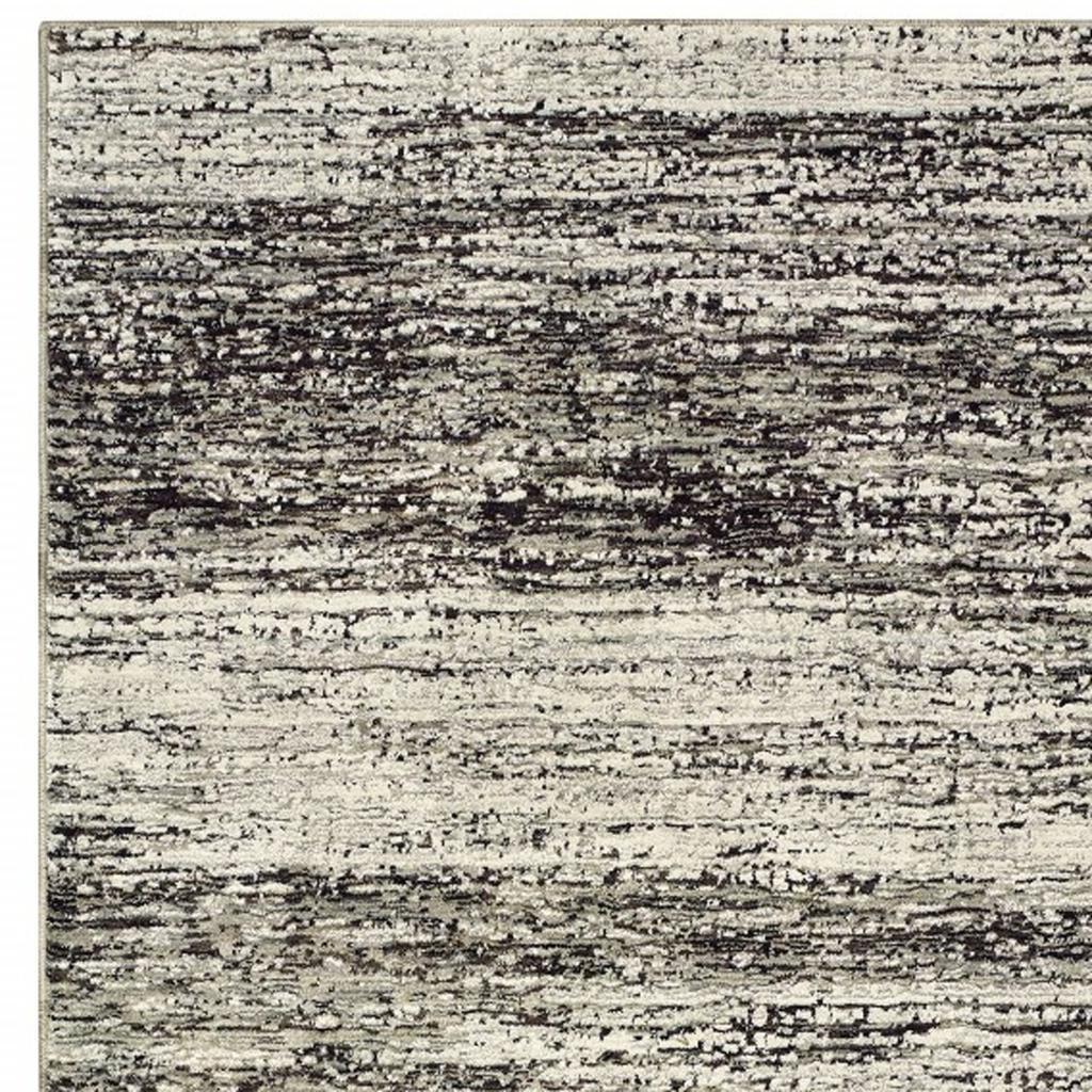 3' X 5' Ash And Slate Abstract Area Rug